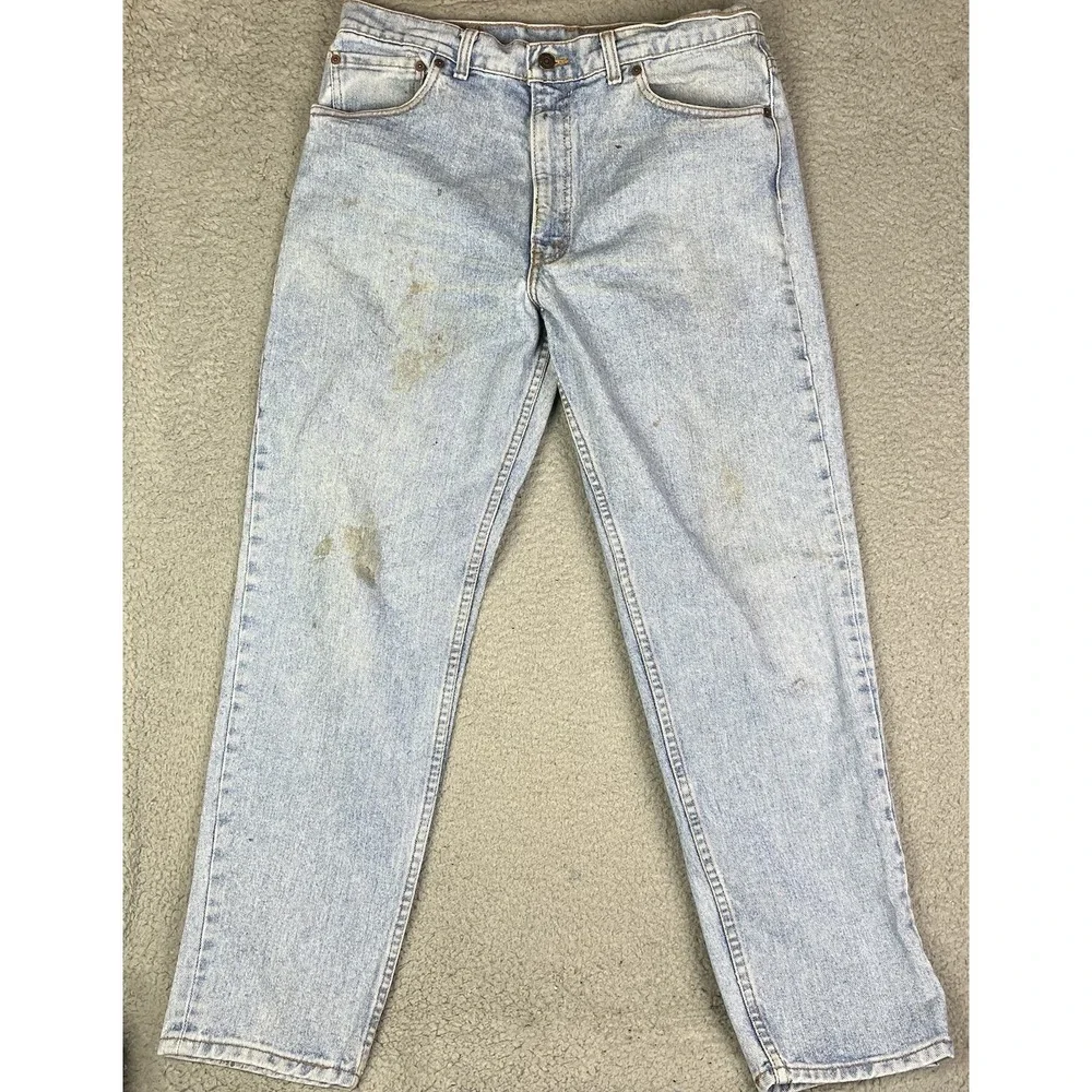Vintage 90s Levi's 550xx Jeans Denim Men's‎ 36x30 Light Wash USA Made Zip
